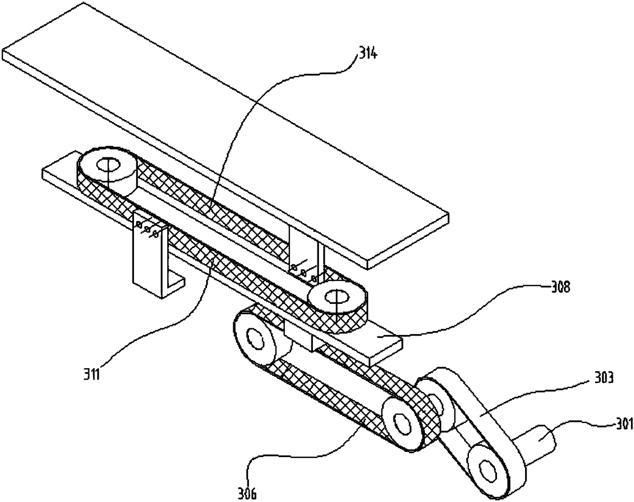 Scanning bed and medical imaging device with scanning bed