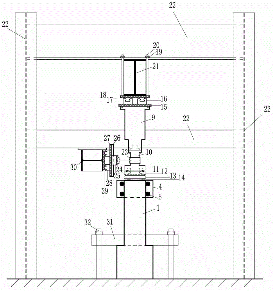 A composite torsion test device and method for components