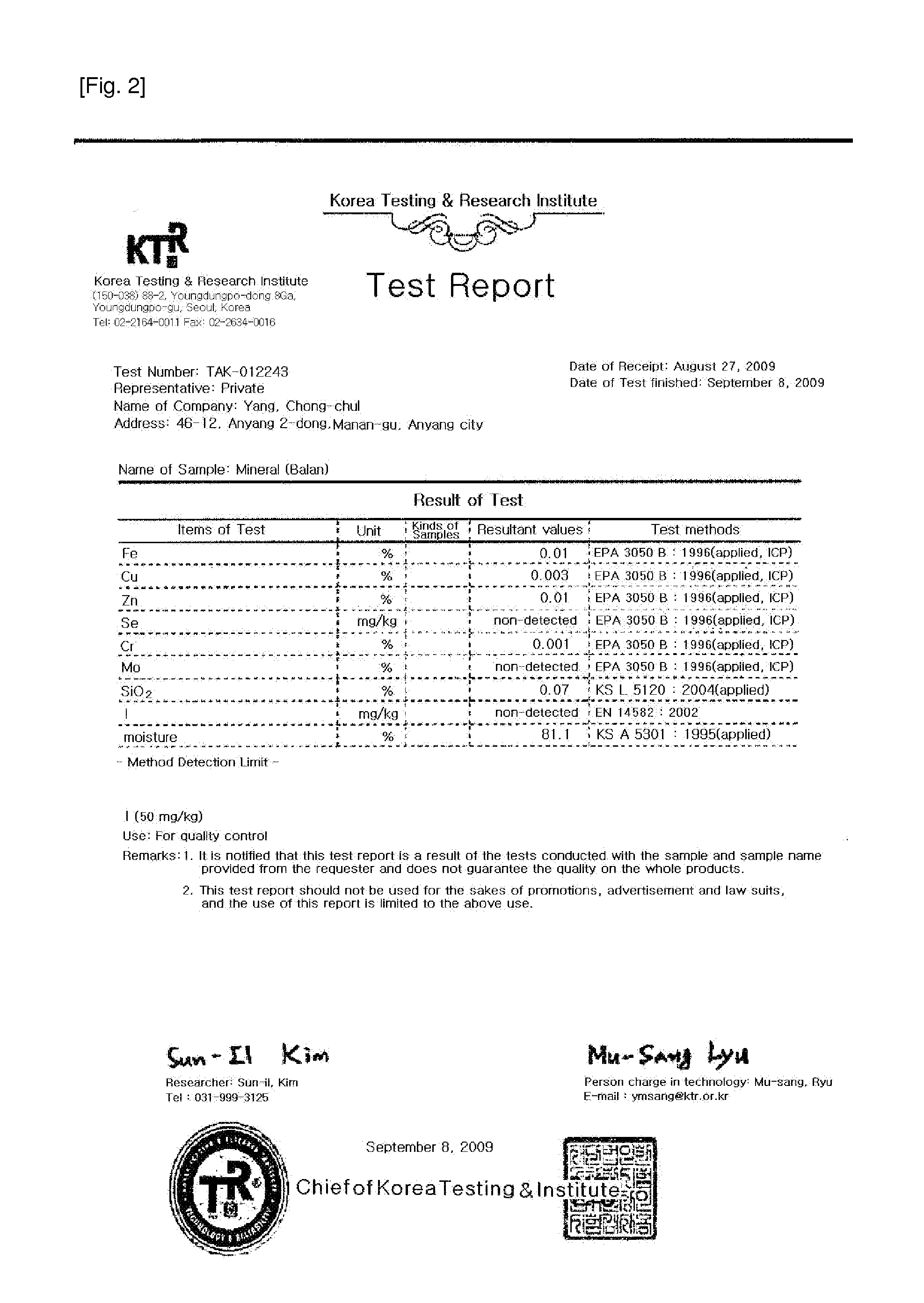 Mineral composition, and preparation method thereof