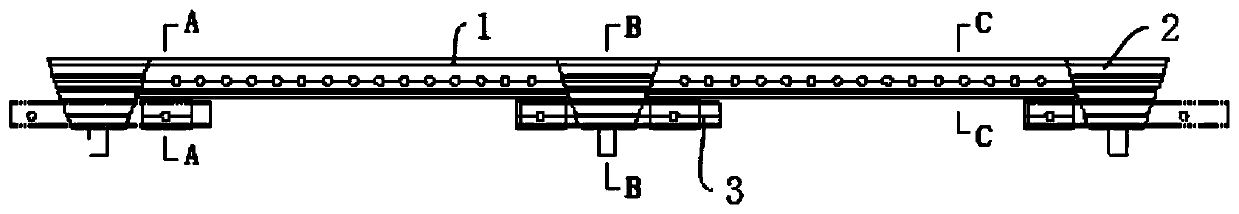 Underground pipe gallery cast-in-situ aluminum film construction method