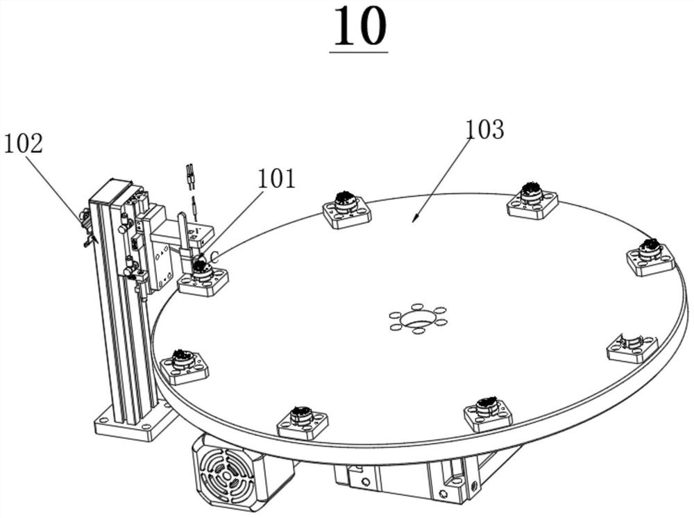 Gear set meshing detection transmission device for intelligent production of electromechanical valve of gas meter