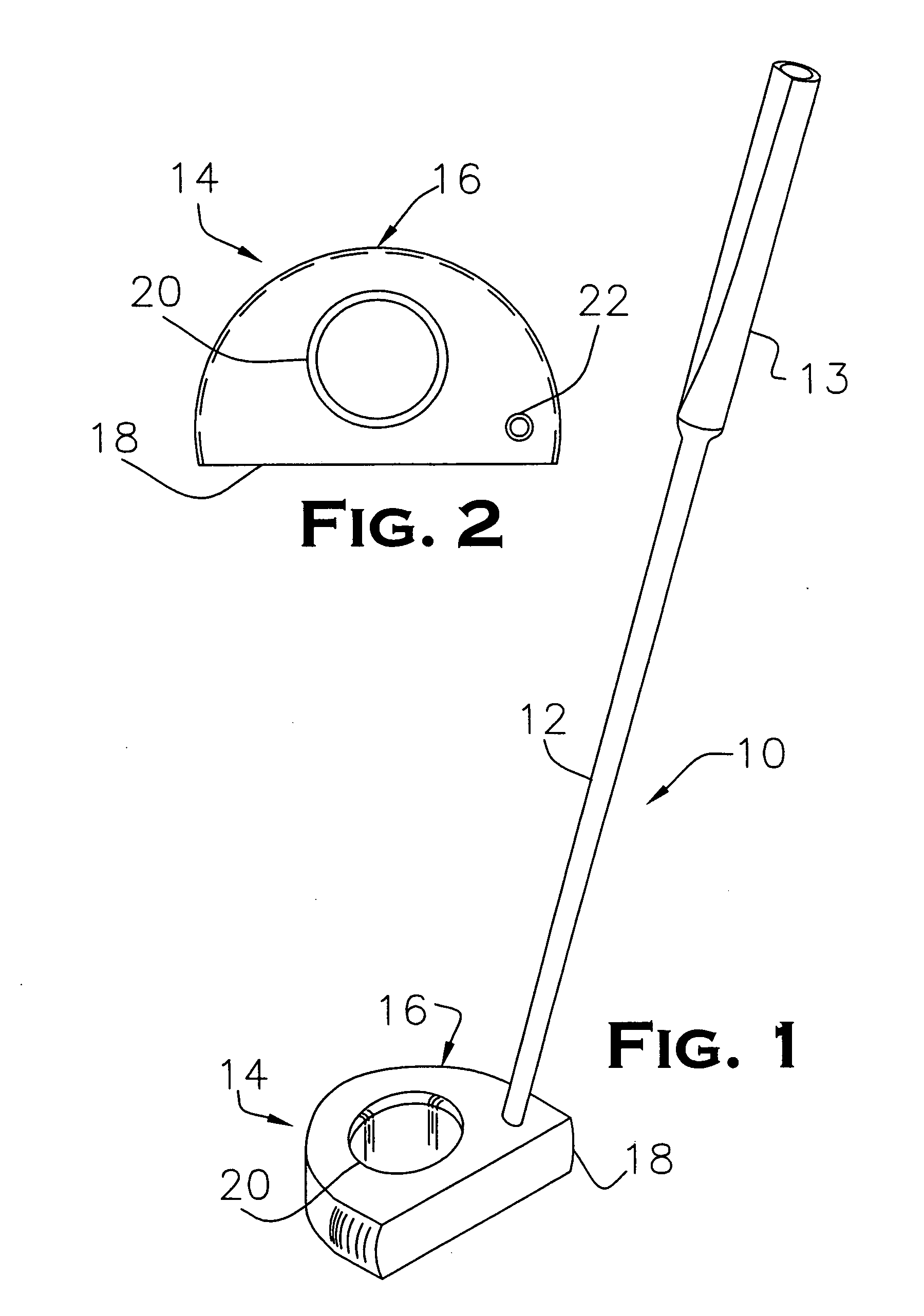 Golf putter with lead glass head