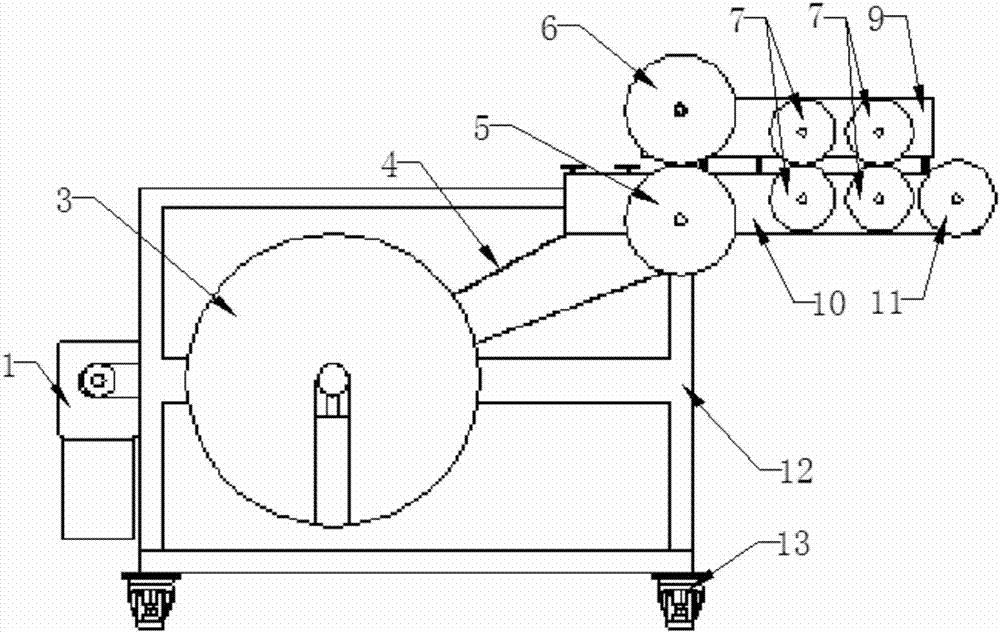 Automatic cable take-up and pay-off device of nuclear power plant underwater mobile robot