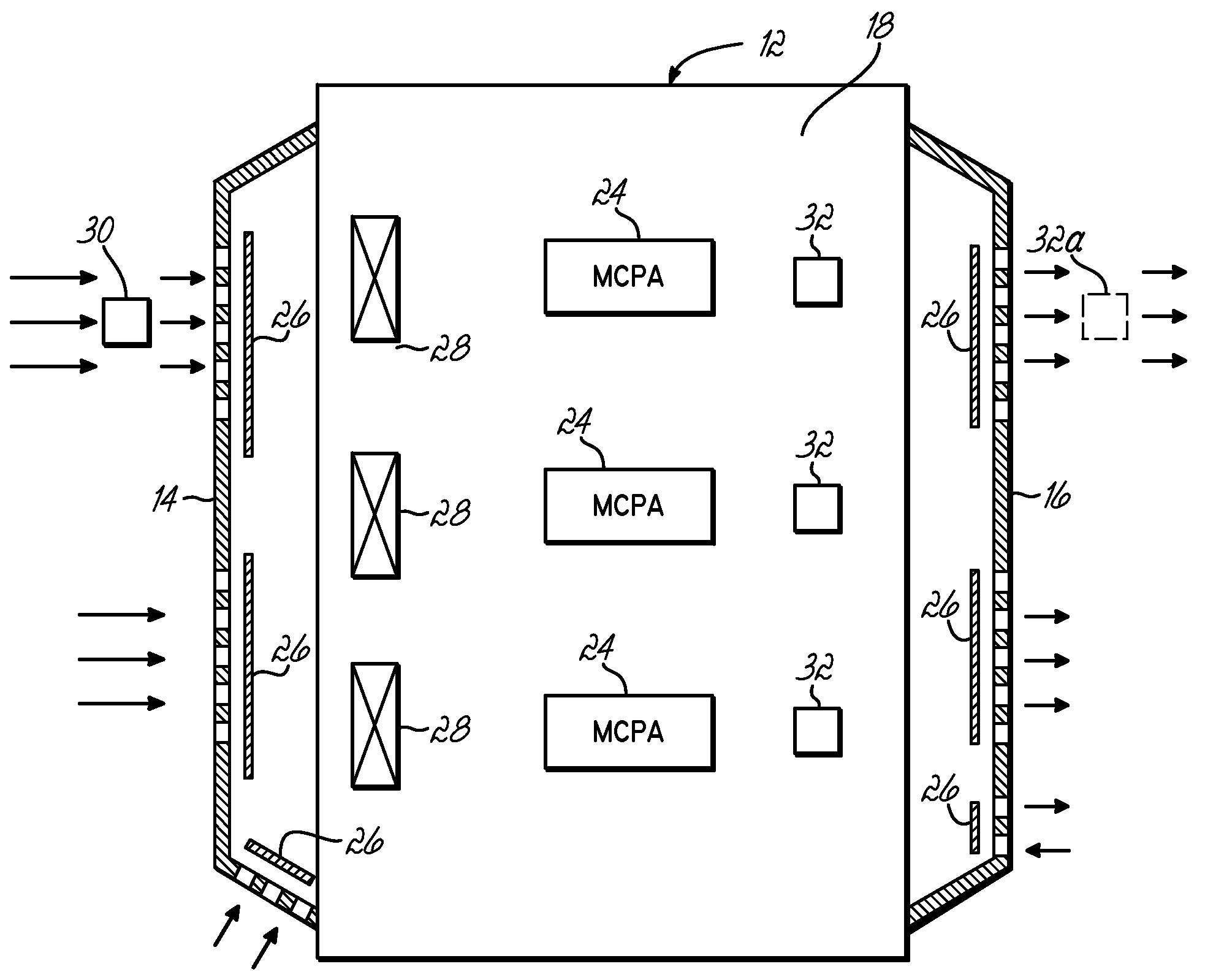 Detection of air filter clogging and provision of emergency ventilation in an outdoor electronics cabinet cooled by ambient forced air