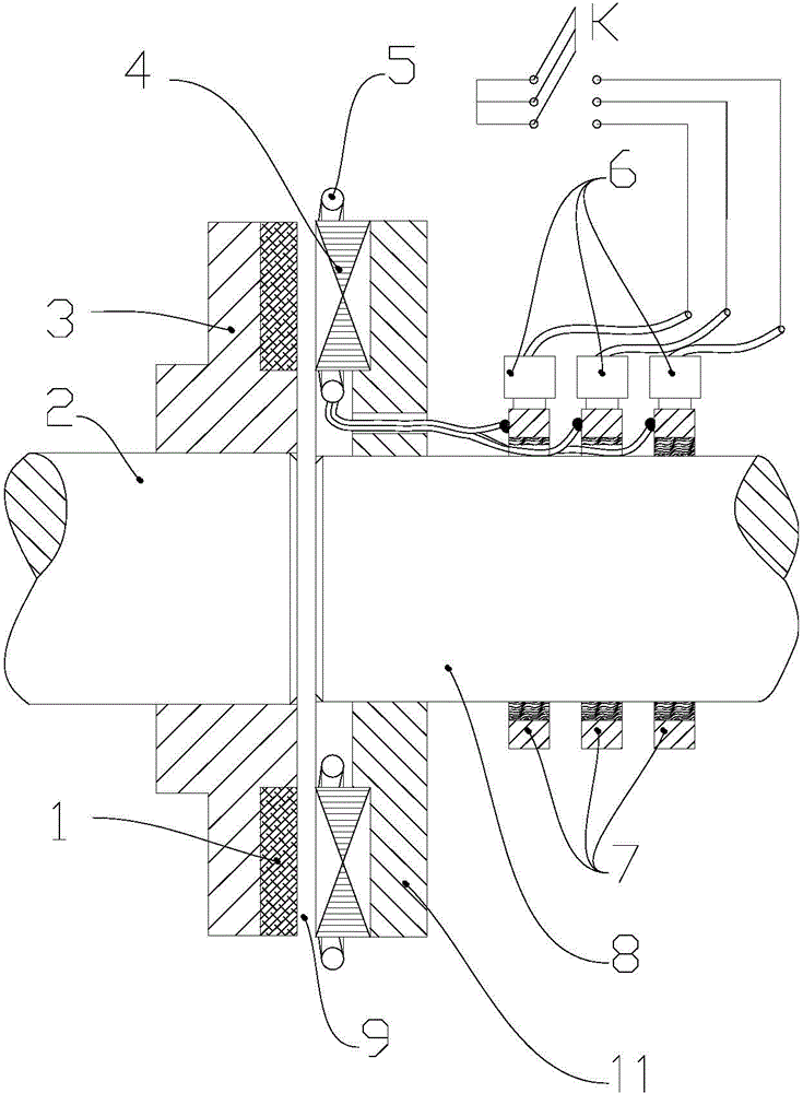 Winding type permanent-magnet slip clutch and application thereof