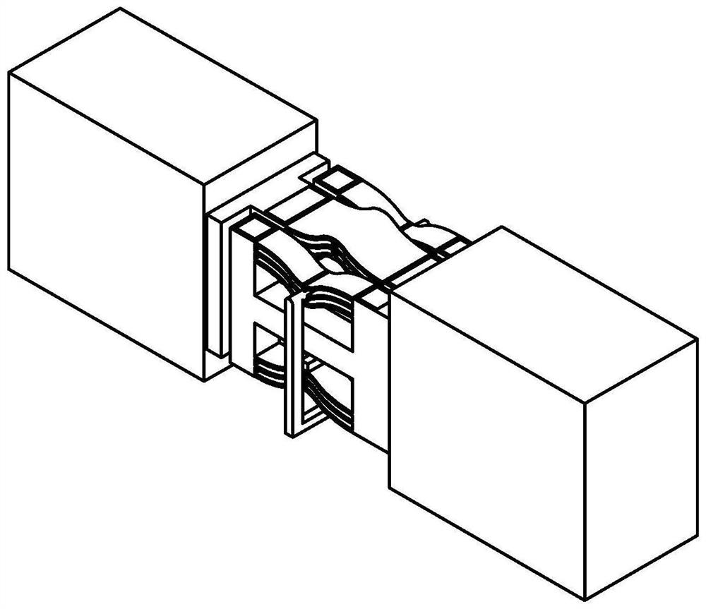 A variable stiffness damping device with embedded coupling beams and its working method