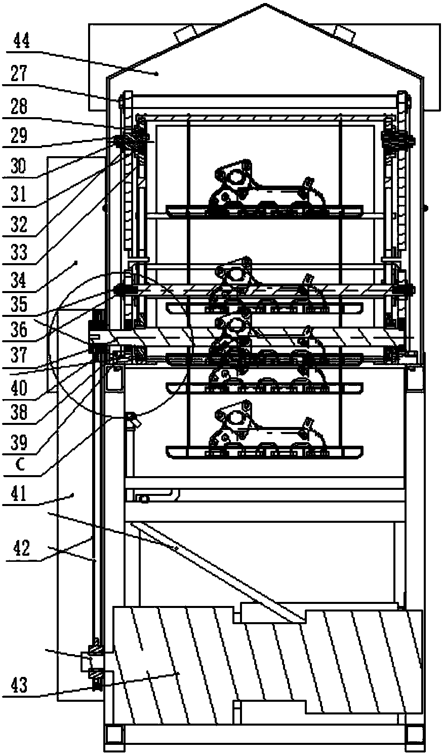 Metal part anti-rust oiling device and method