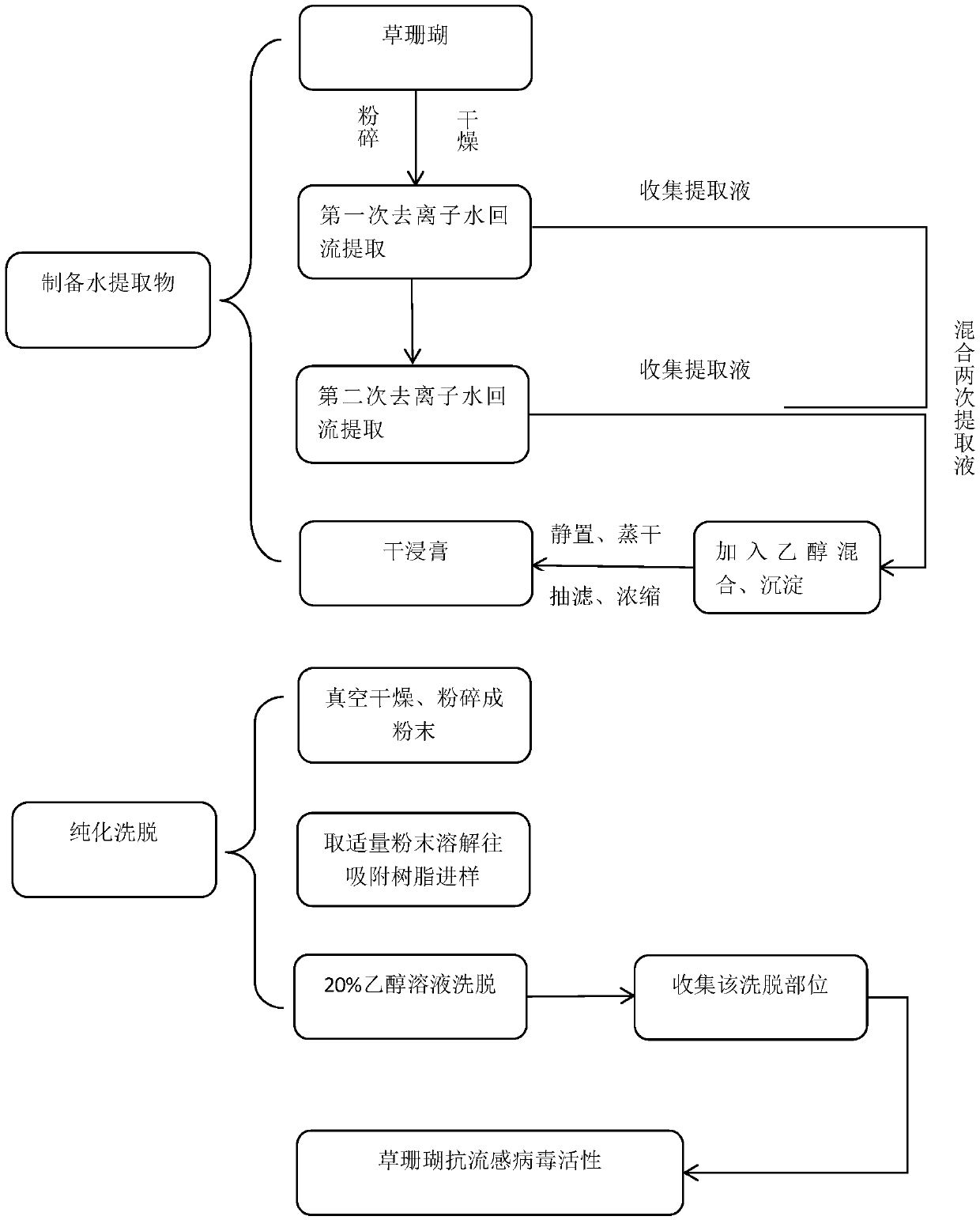 Sarcandra glabra extract with anti-influenza virus activity and preparation method thereof