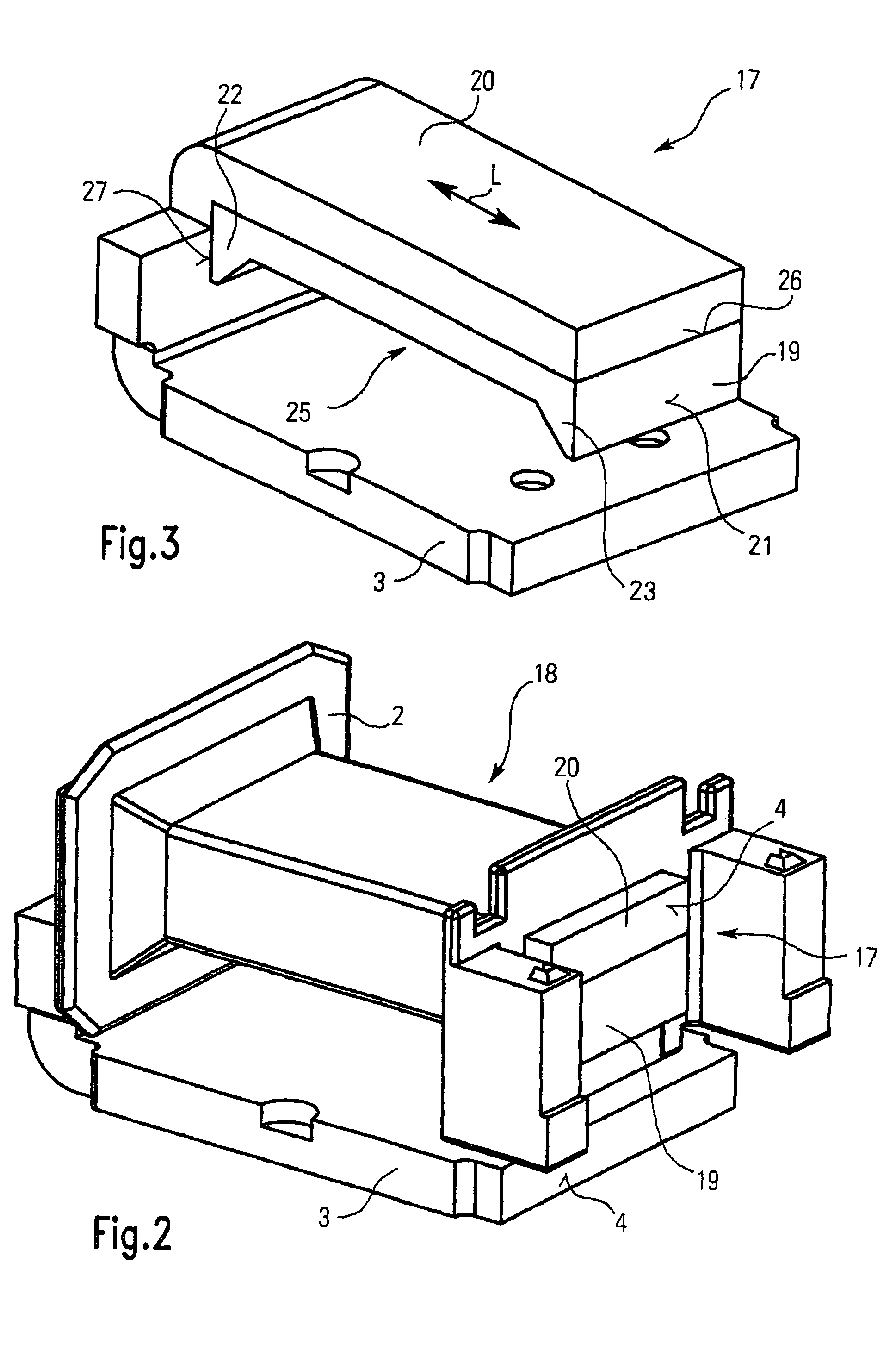 Relay with a core having an enlarged cross-section