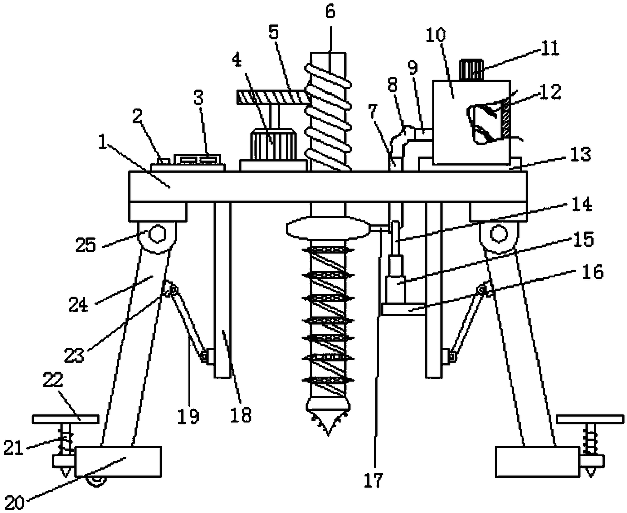 Deep-layer soil fertilizing device for directly promoting soil remediation