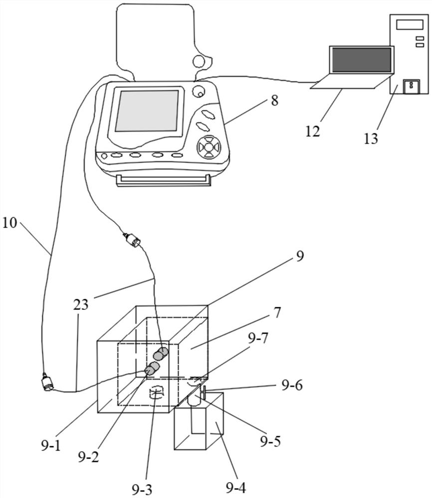 Experimental device for observing cold shock cracking coal body in whole process