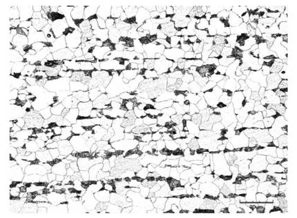 High speed production method for controlling banded structure of low carbon steel wire rod