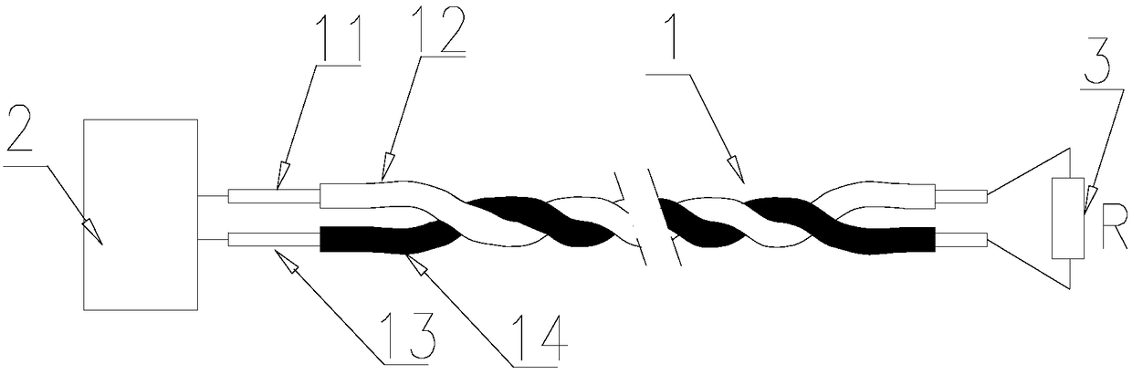 A linear temperature sensing cable