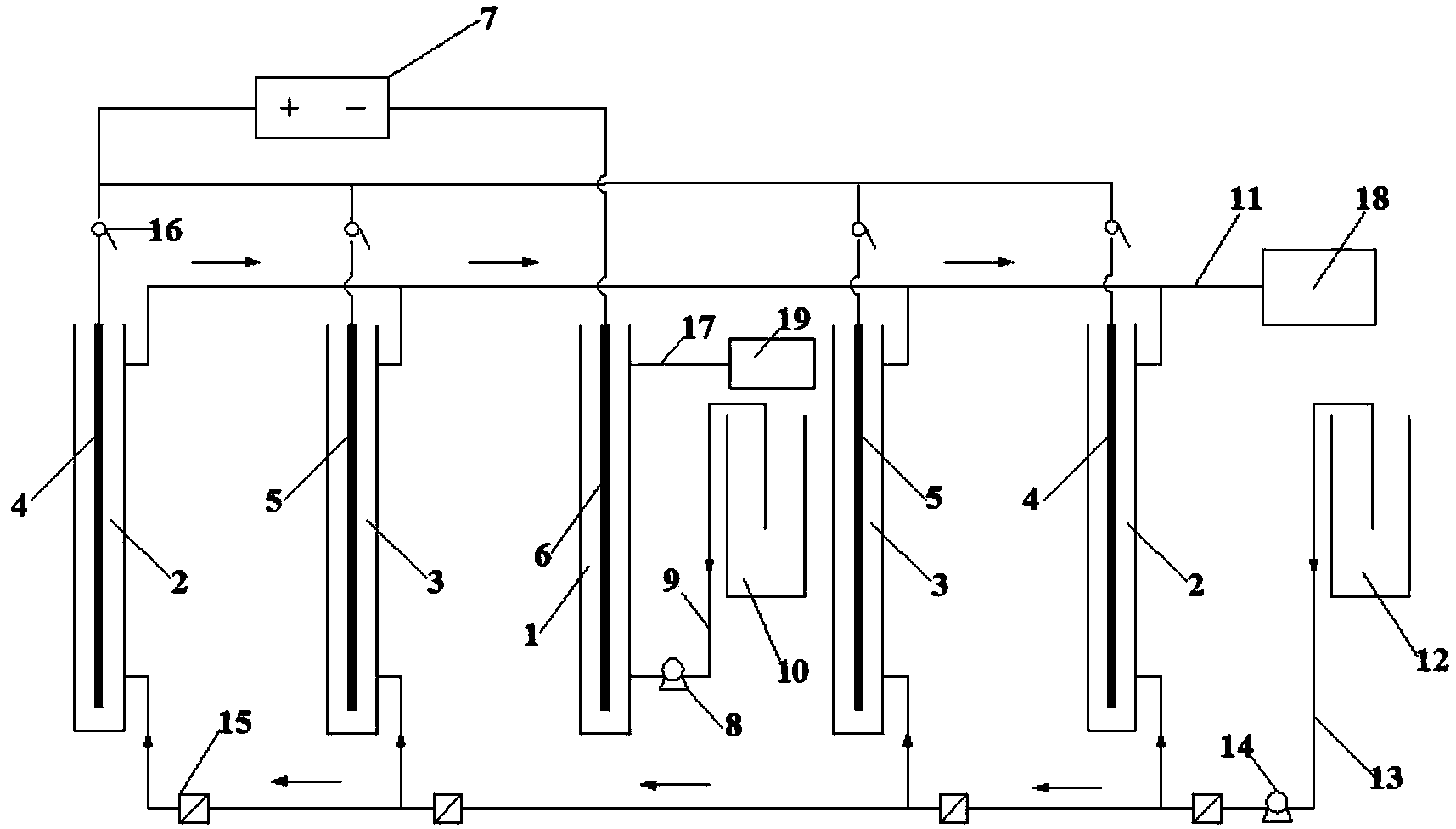 Device and method for repairing caesium contaminated soil with cathode approximation method