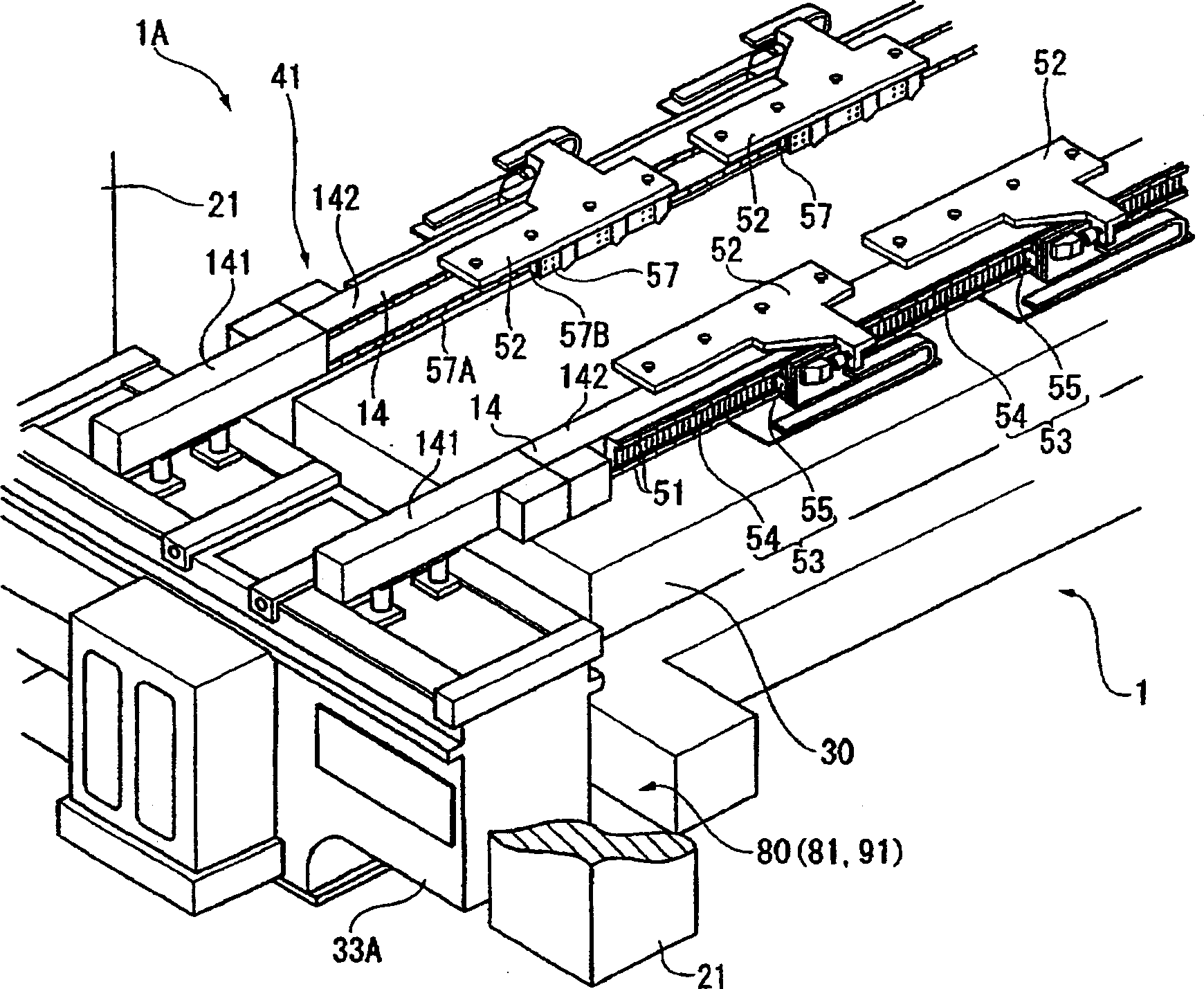 Work carrying device of pressing machine