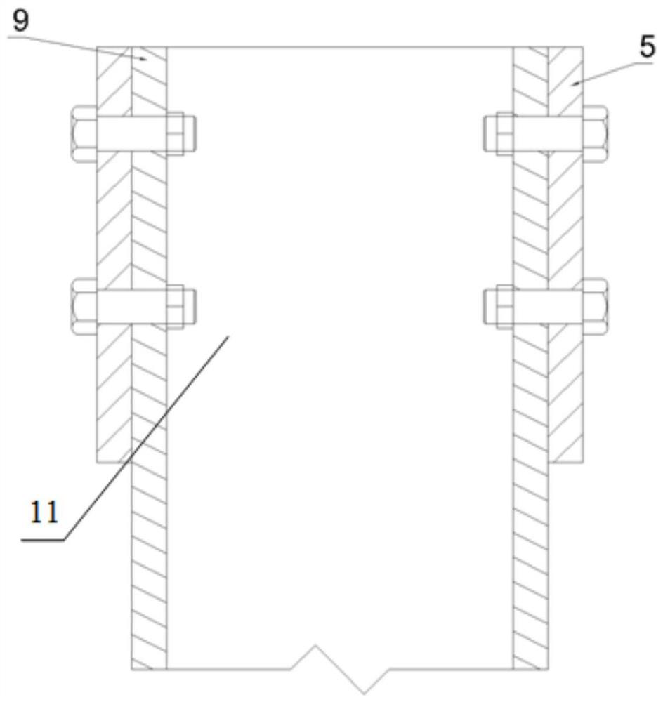 A device and installation method for eliminating the influence of lattice columns on the axial force of supporting beams