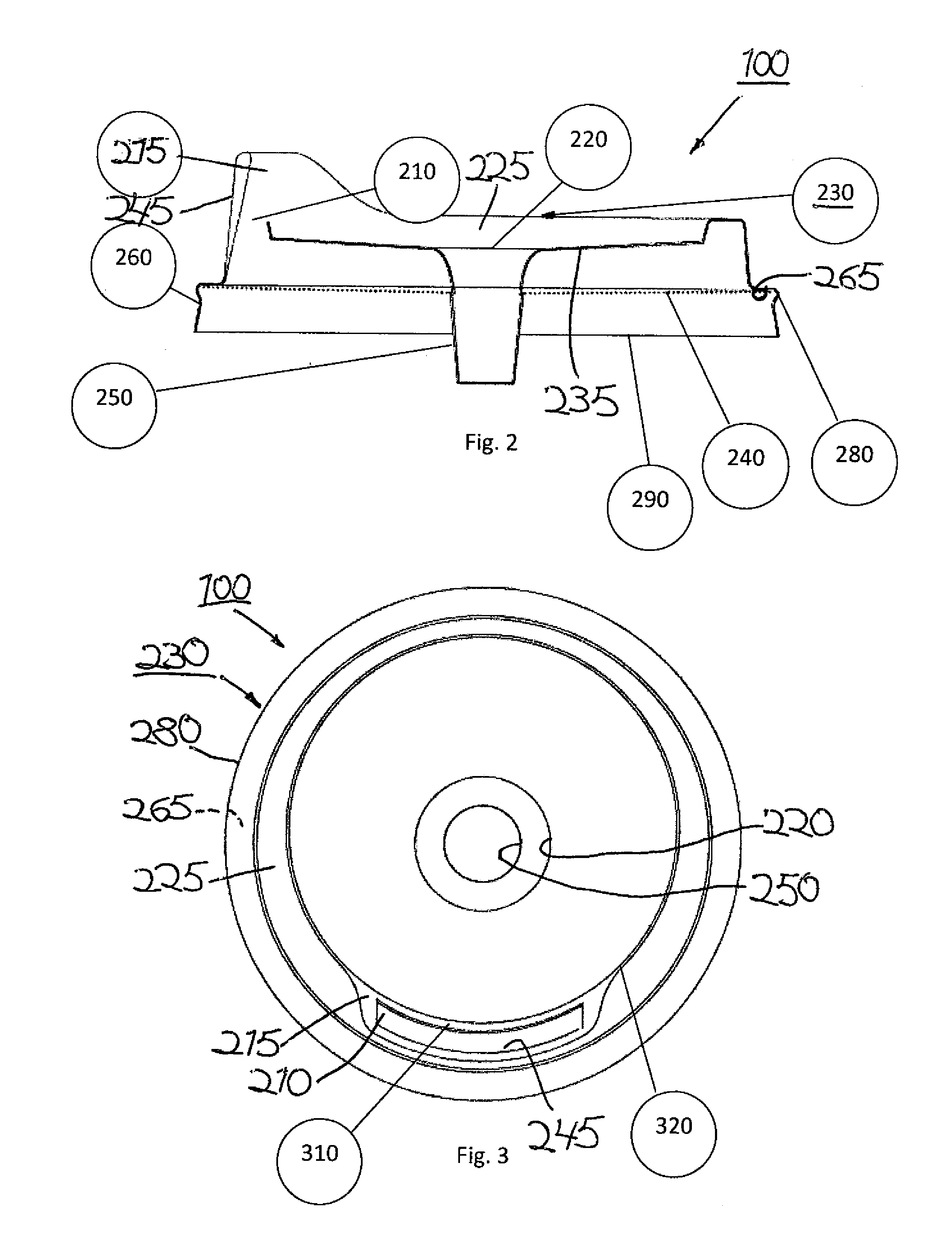 Sealing means for beverage container