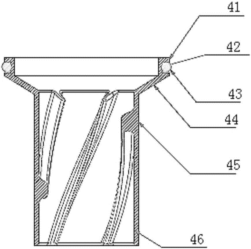 Rotational-flow-structure deodorizing floor drain