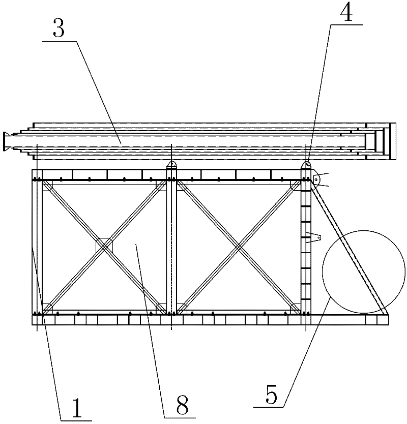 A hydraulic lifting tower