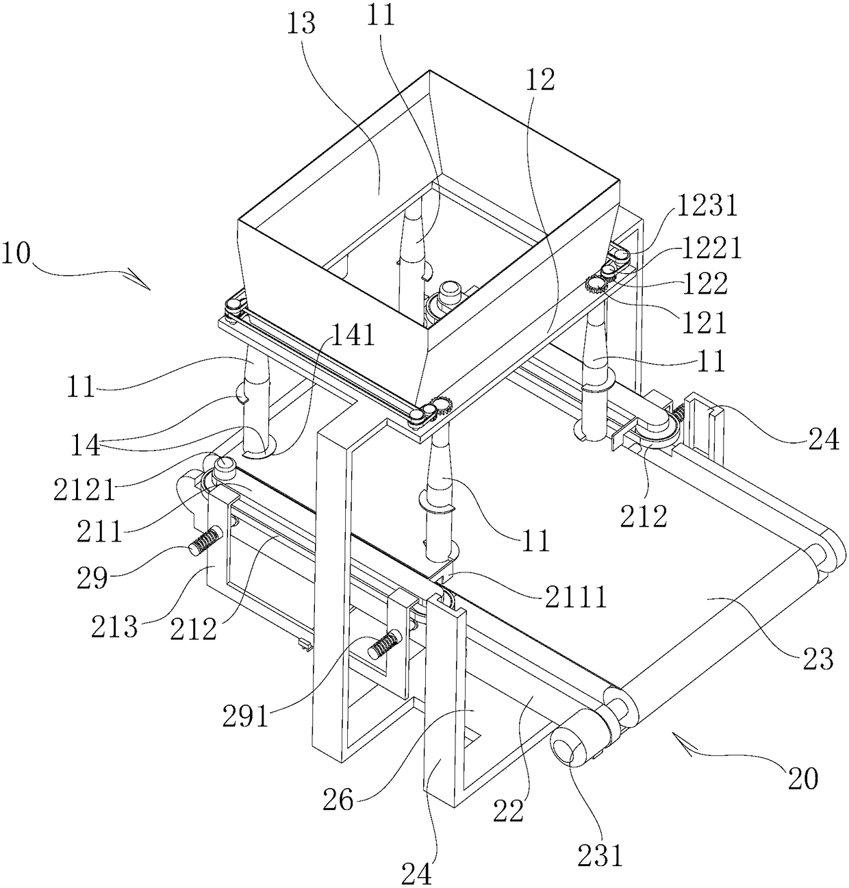 Gluing mechanism