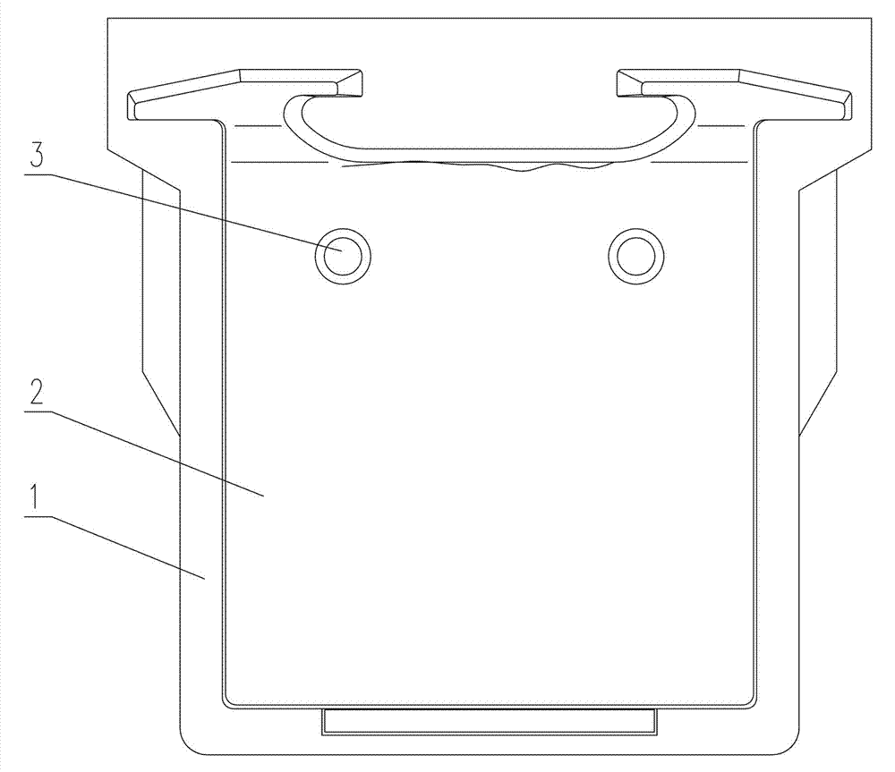 A cast iron anode mold for increasing the amount of copper poured and its production method