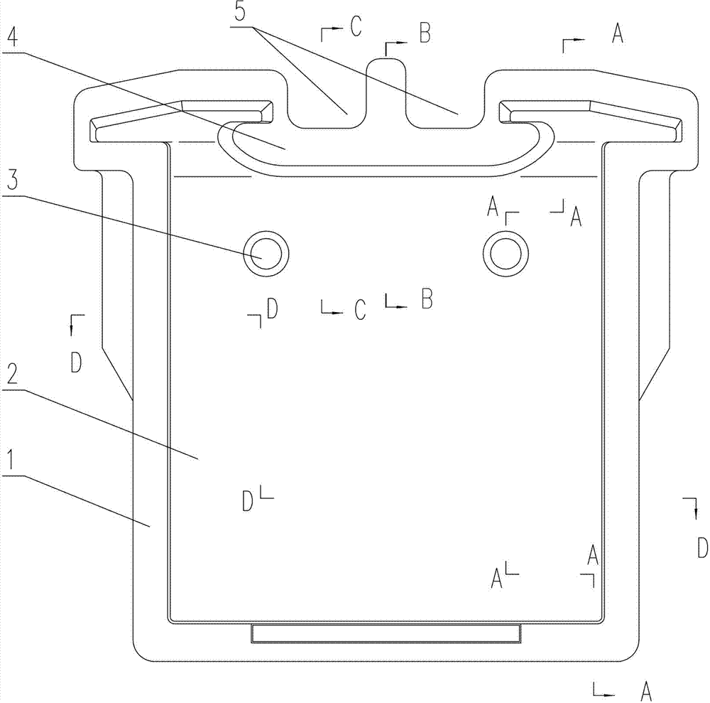 A cast iron anode mold for increasing the amount of copper poured and its production method