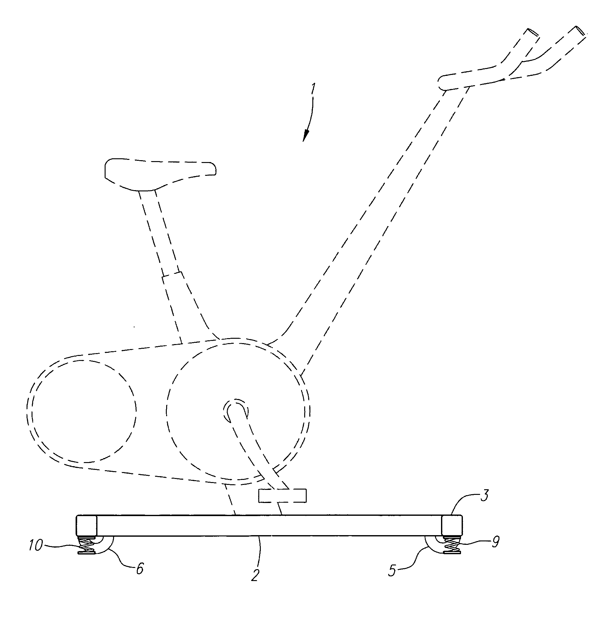 Lateral tilt adapter for stationary exercise equipment