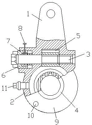 Automotive automatic adjusting arm