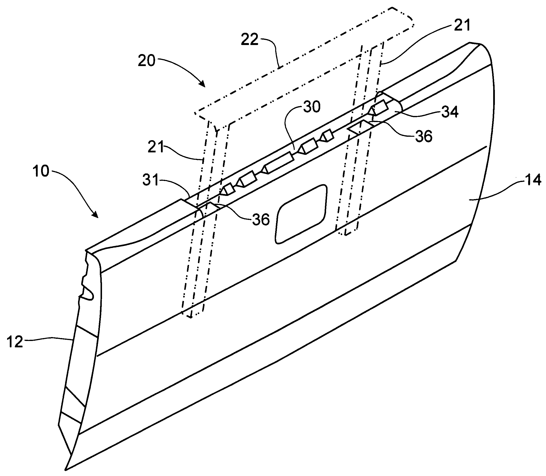 Tailgate structure for receiving supplemental tailgate