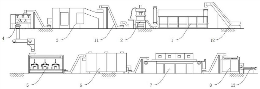 Preparation method and production line of original taste instant radix puerariae powder