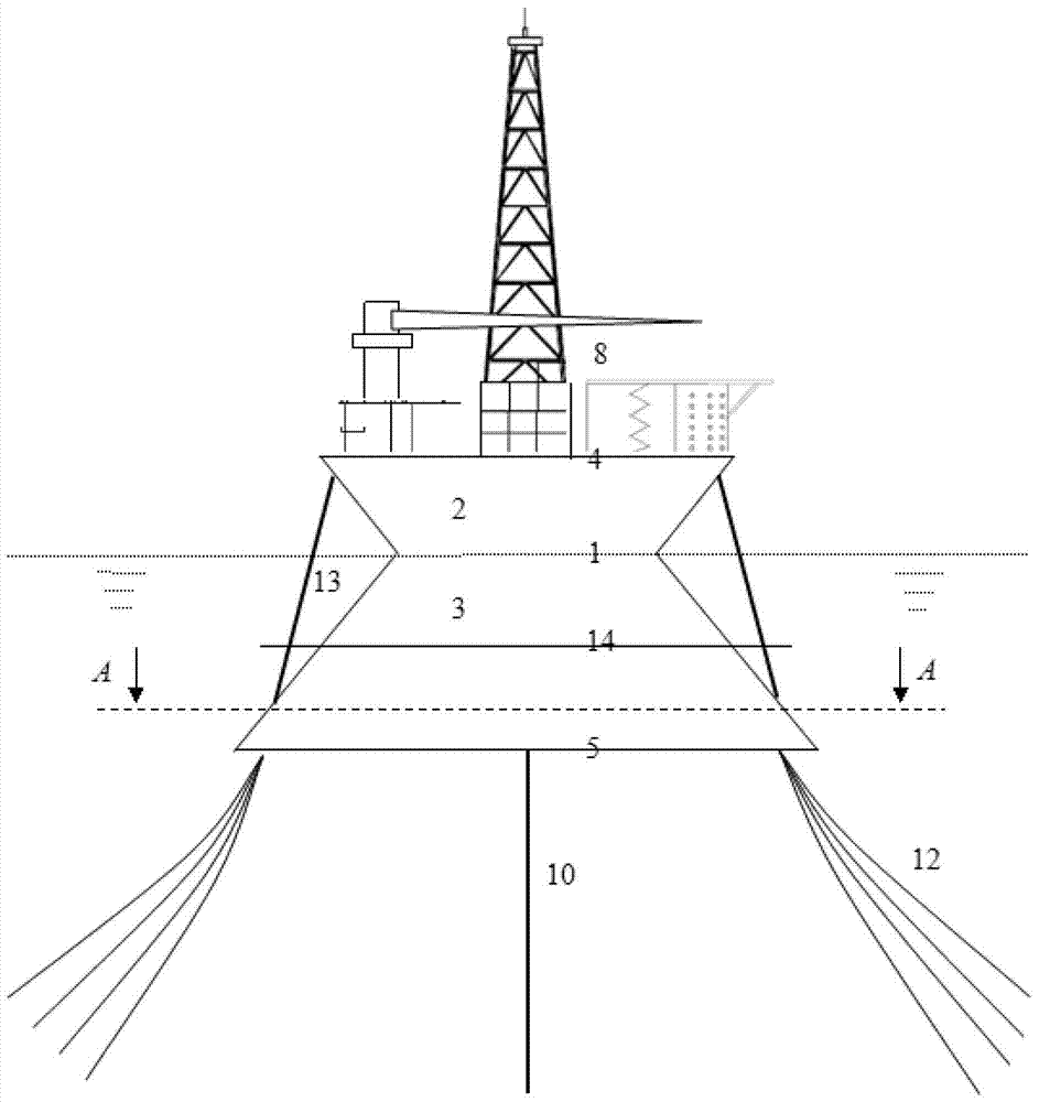 Hourglass-shaped marine engineering floating structures