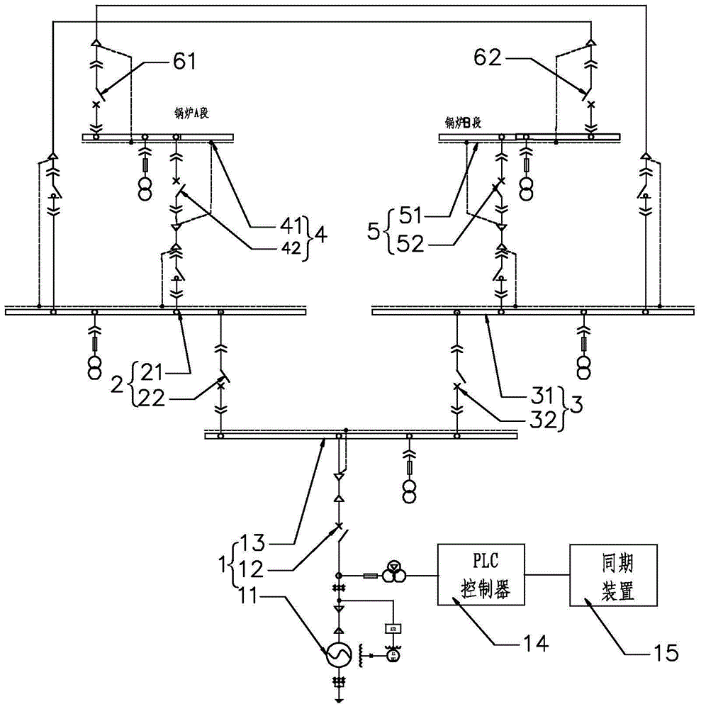 Diesel generating set parallel operation system for safety source of thermal power plant