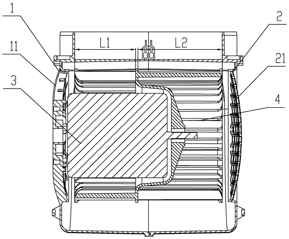 Small-size centrifugal fan for extractor hood