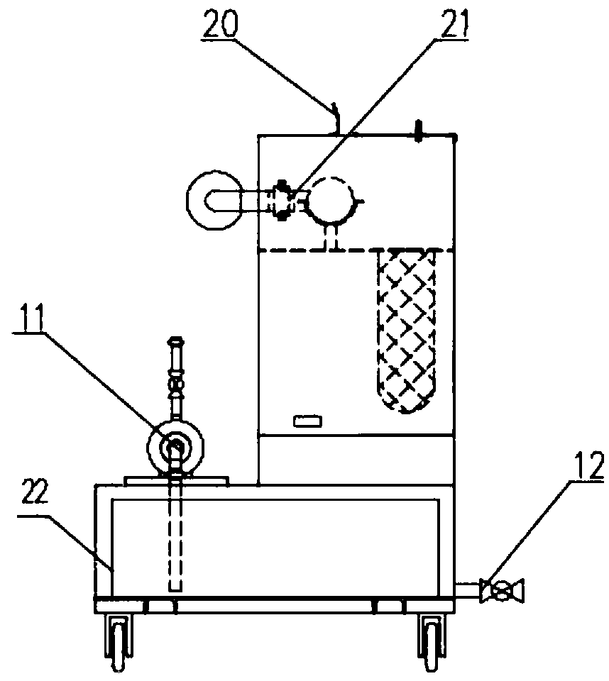 Movable tank liquid filtering device