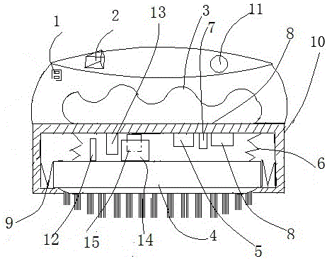 An electric scrubber driven horizontally by an electromagnet