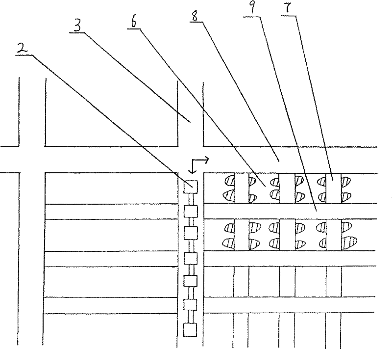 Mining method for segmented metallic ore