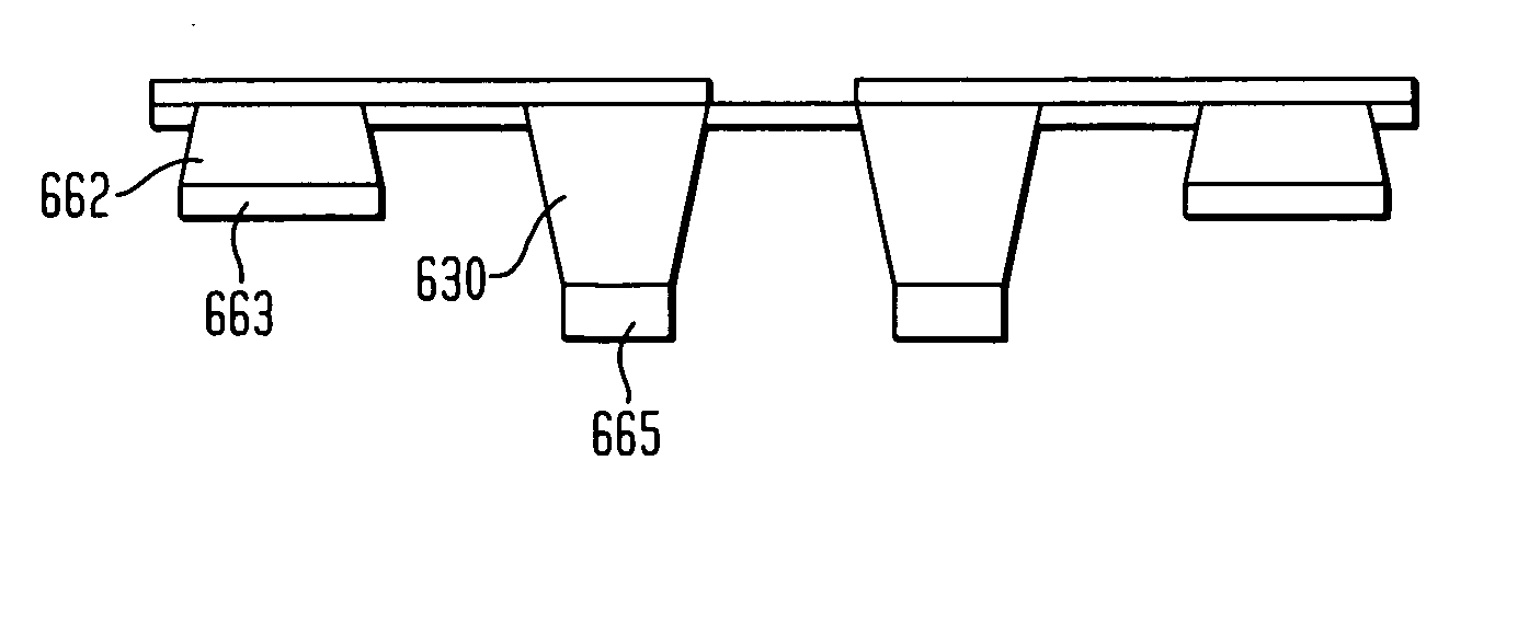 Formation of circuitry with modification of feature height