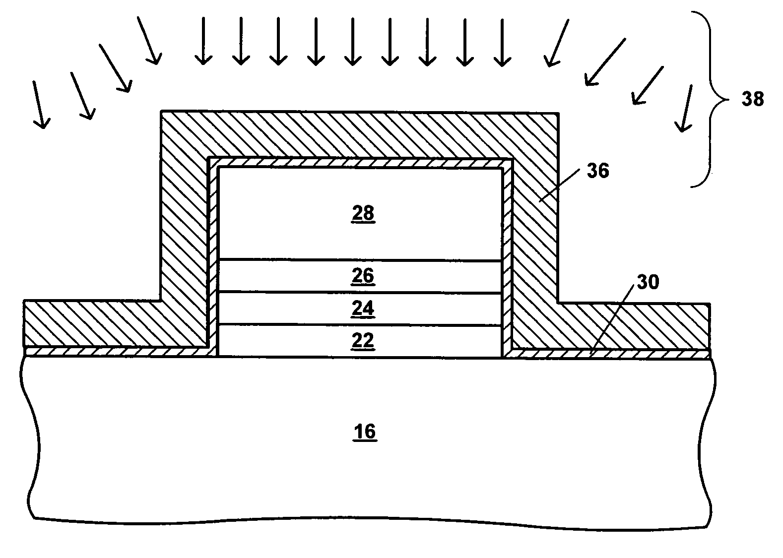 Process for fabrication of spacer layer with reduced hydrogen content in semiconductor device