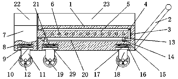 Transporting device for reinforcing steel machining