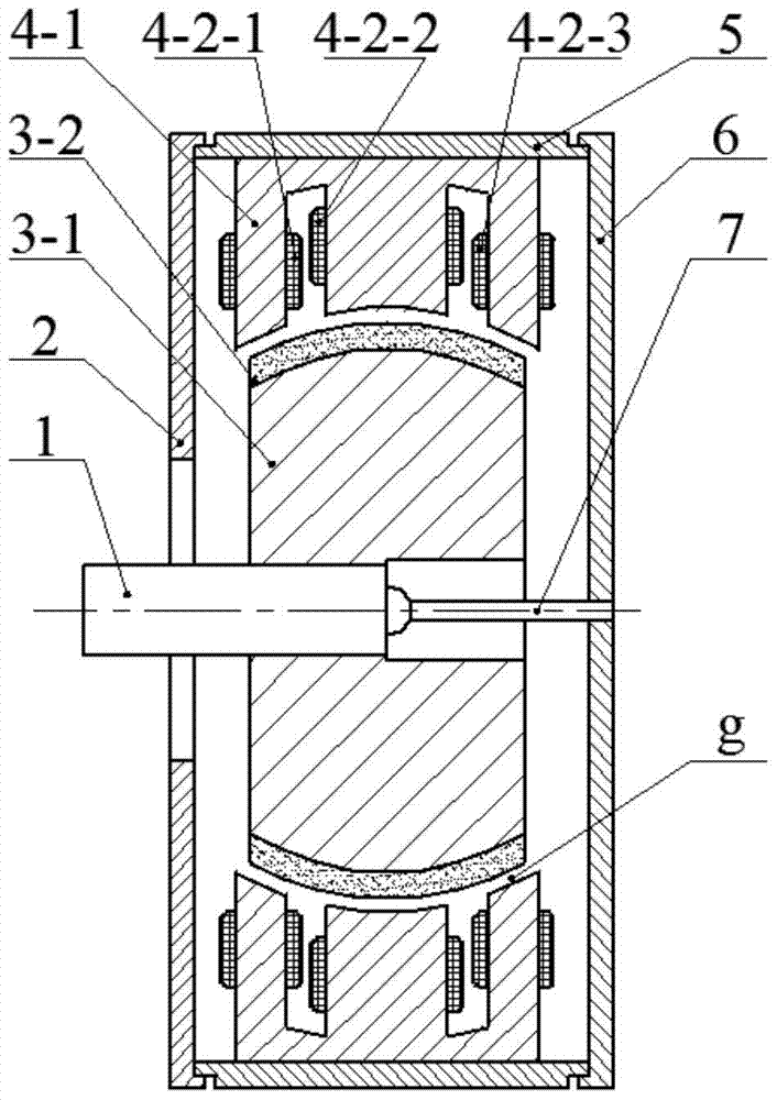 Arc surface two degrees of freedom permanent magnet hub motor