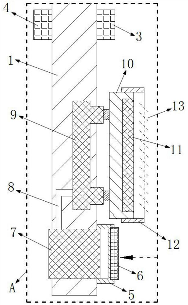 Distance auxiliary heating type desk based on smart classroom and driving control system of distance auxiliary heating type desk