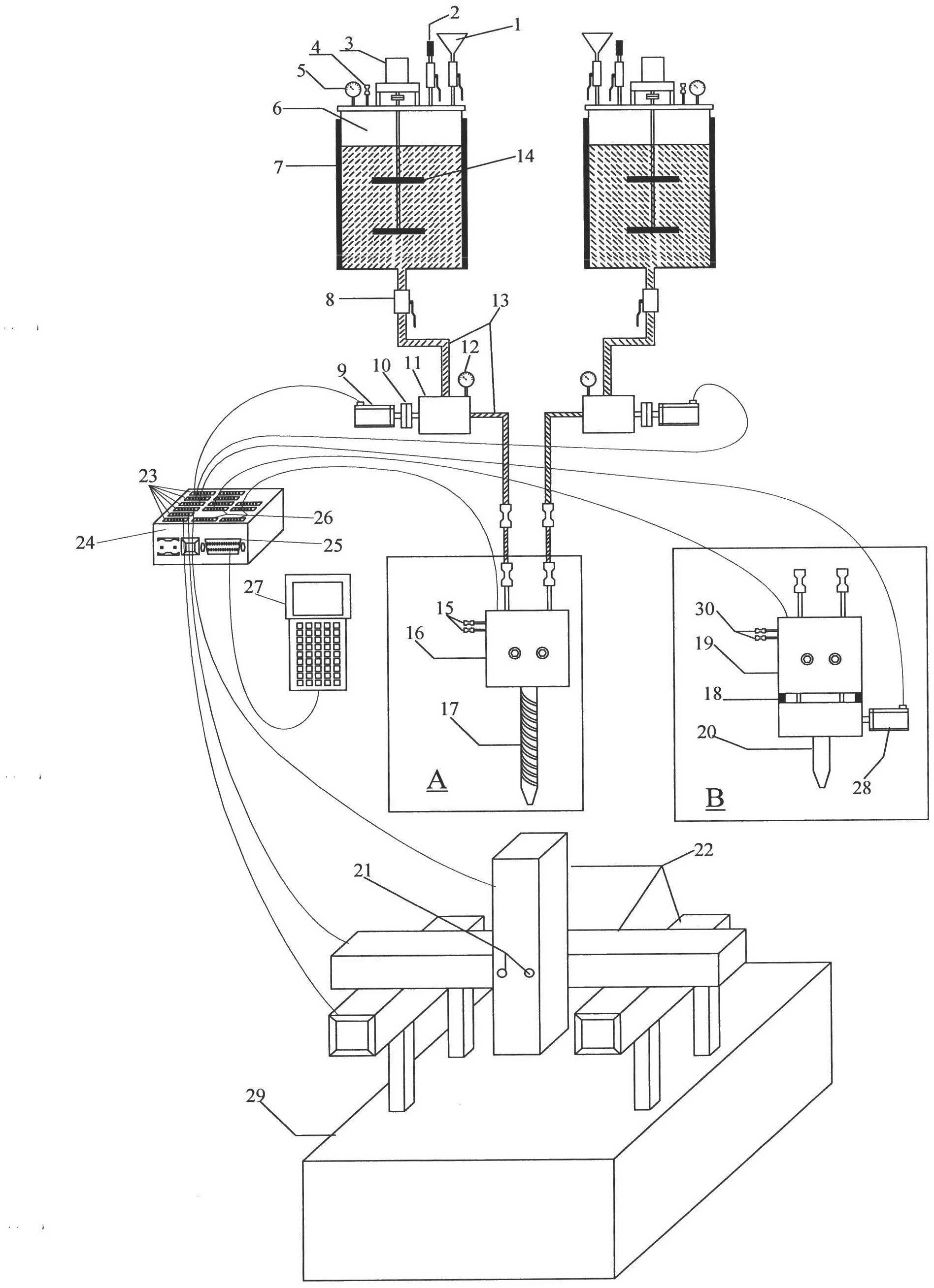 Glue-pouring integrated machine and coating method thereof