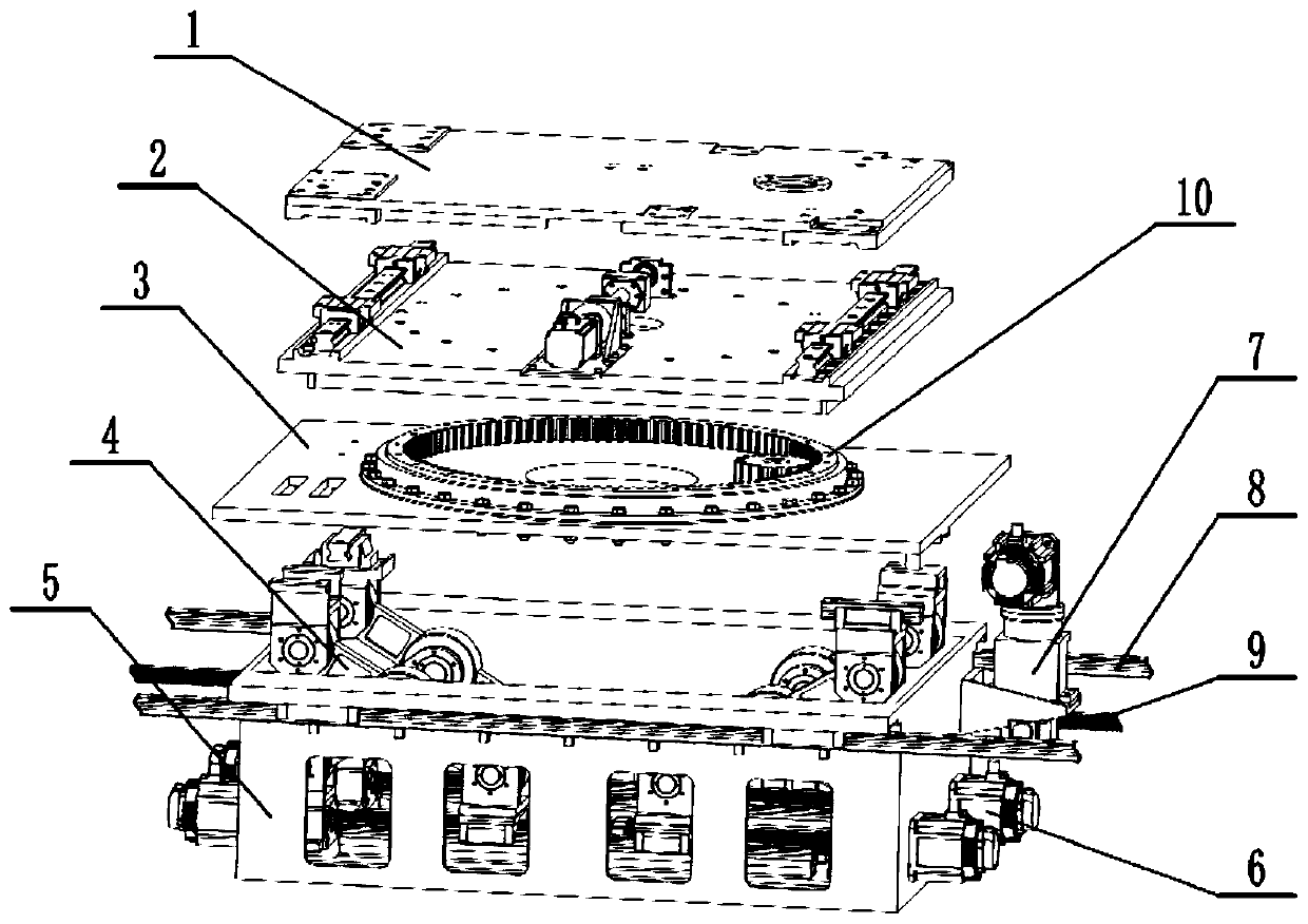 A six-axis attitude adjustment platform for the installation of aircraft engines