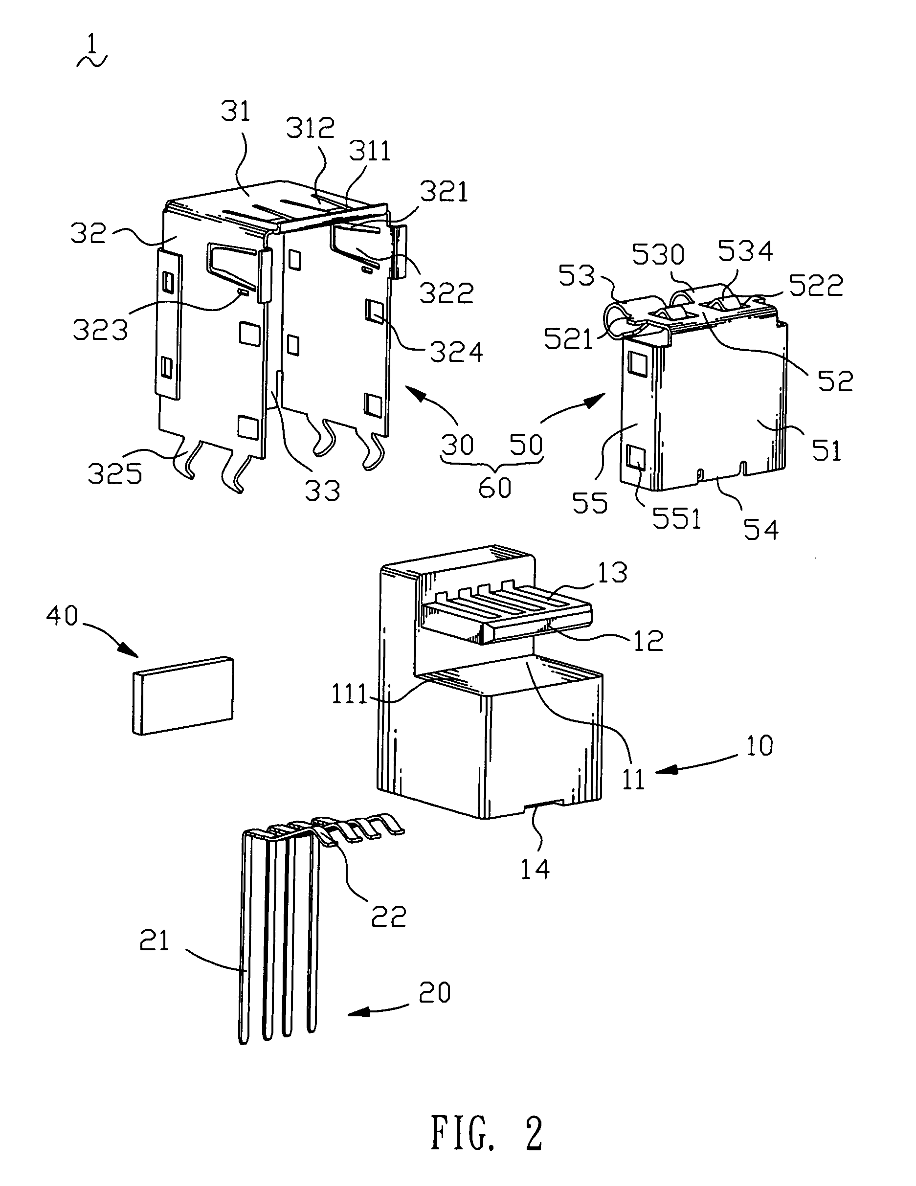 Electrical connector with improved buckling tab