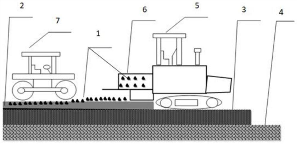 Asphalt pavement embedded with anti-skid wear-resistant stones and construction method of pavement