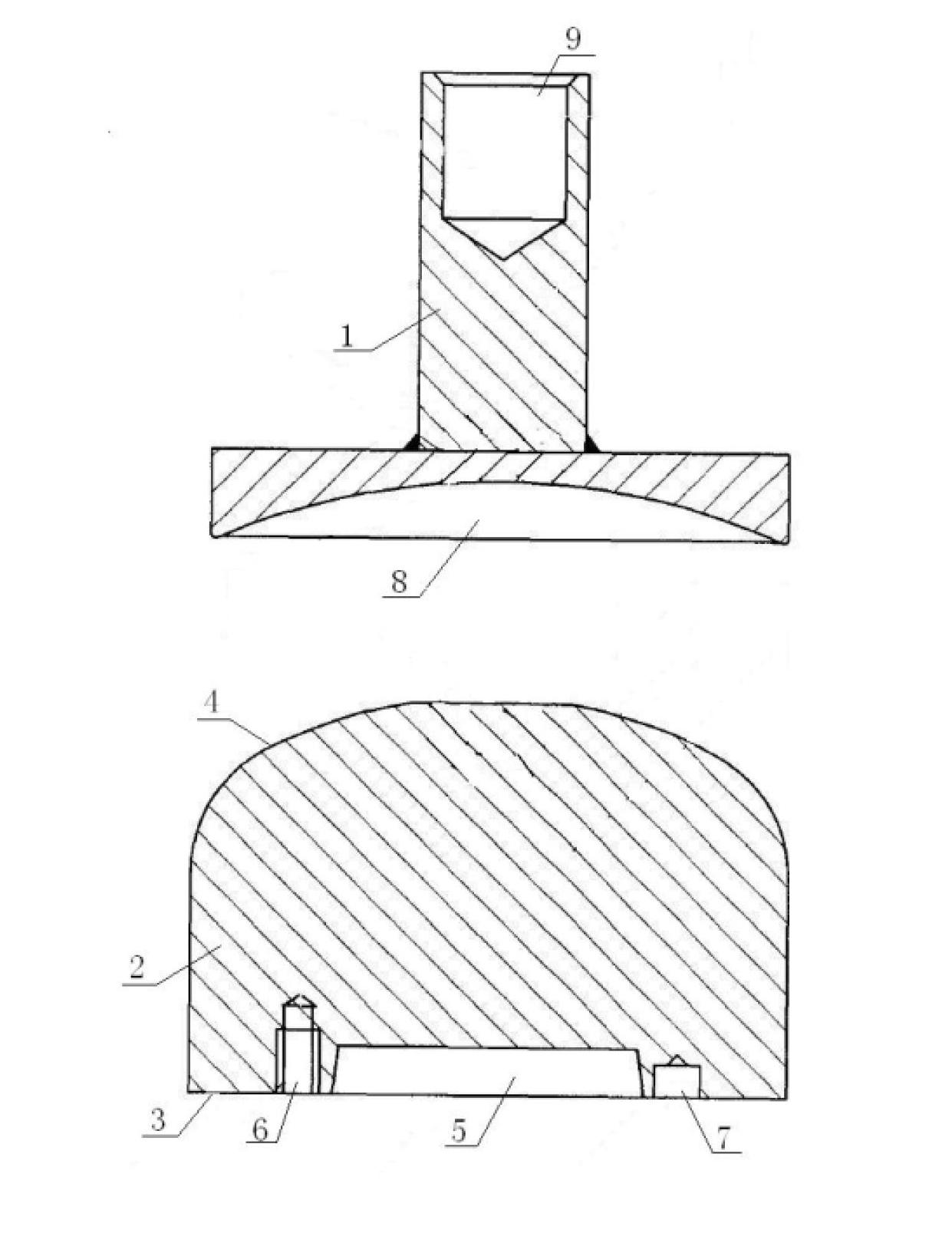 Large-caliber head spinning die