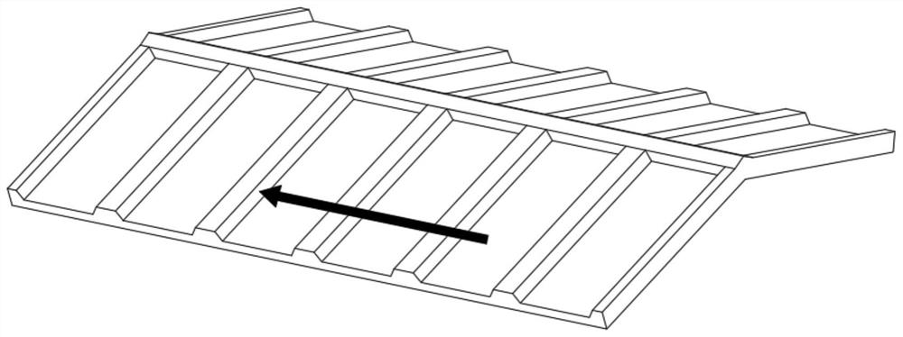 Film pasting method of color steel tile roof waterproof rolls