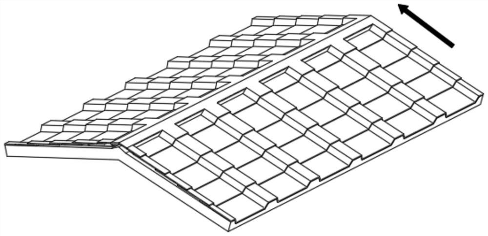 Film pasting method of color steel tile roof waterproof rolls