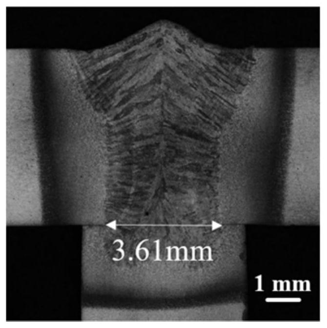 Method for improving laser welding seam strength of panel and web in T-shaped joint