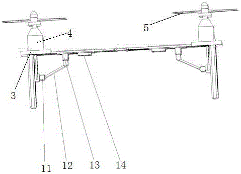 Four-rotor wall climbing robot capable of climbing over normal plane